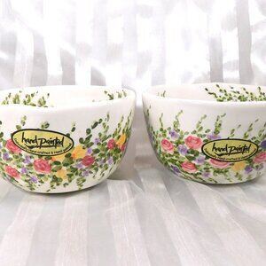 Pair of Two Tabletops Unlimited Coupe Cereal Bowls in Spring Garden # 26529